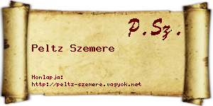 Peltz Szemere névjegykártya